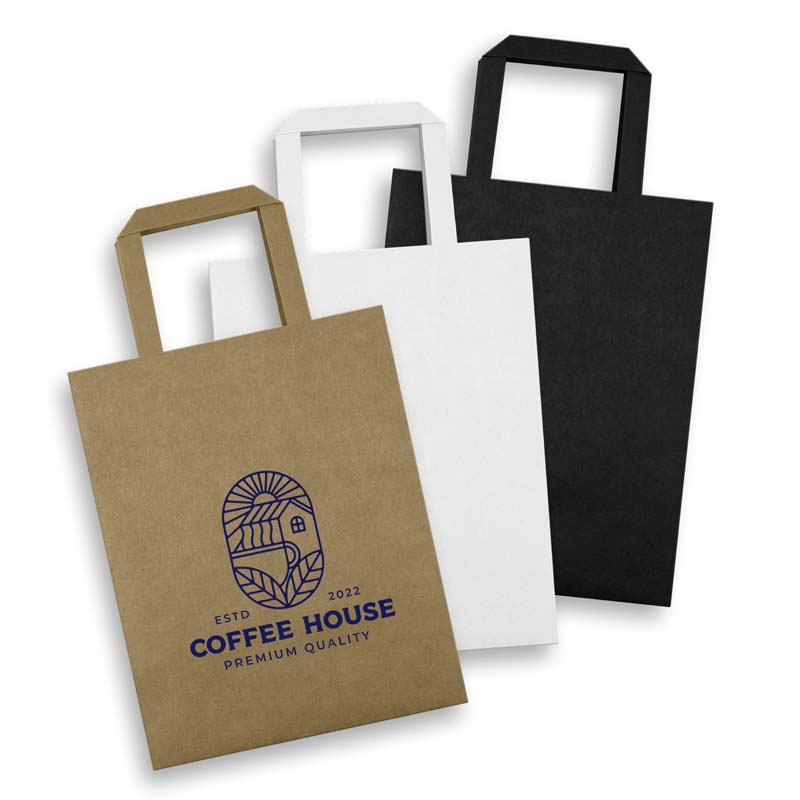 Custom Printed Logo 120gsm White Kraft Paper Eco-friendly Paper Bags Retail Paper  Bag Manufacturer - Explore China Wholesale Kraft Paper Bag and Eco-friendly Paper  Bag, Retail Paper Bag, White Kraft Paper Bag