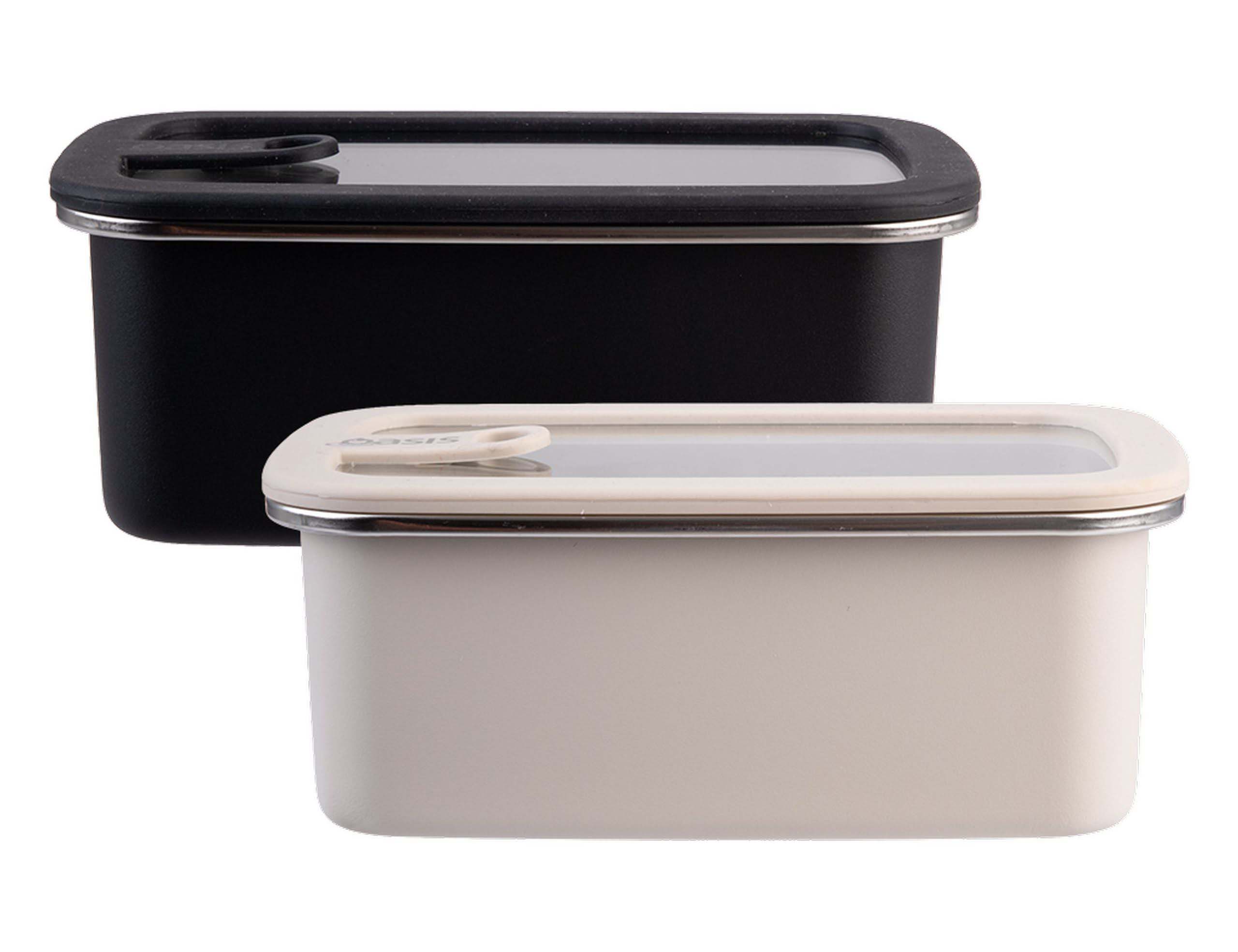 Oasis Microwave Safe Rectangular S/S Container 1.1L