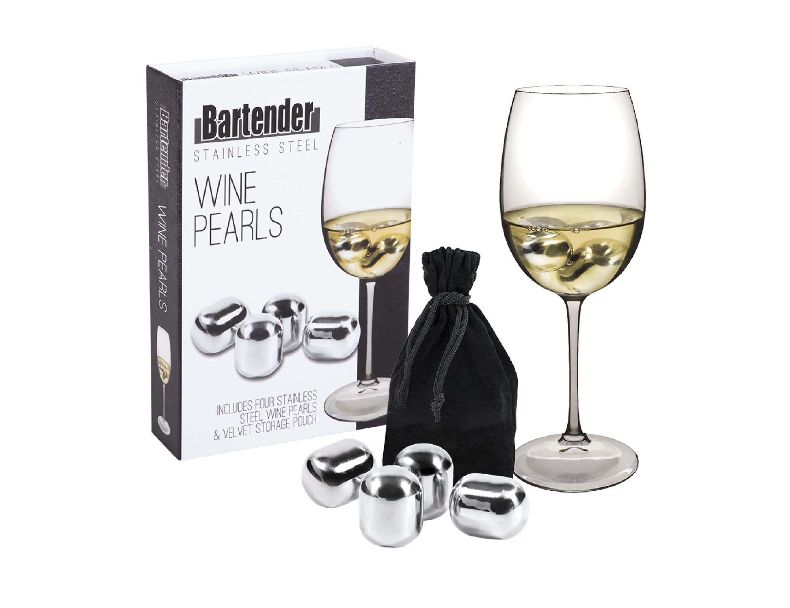 Bartender S/S Wine Pearls Set 4 w/ Bag