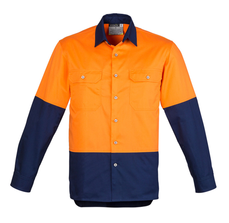 Syzmik Hi Vis Industrial Long Sleeve Shirt